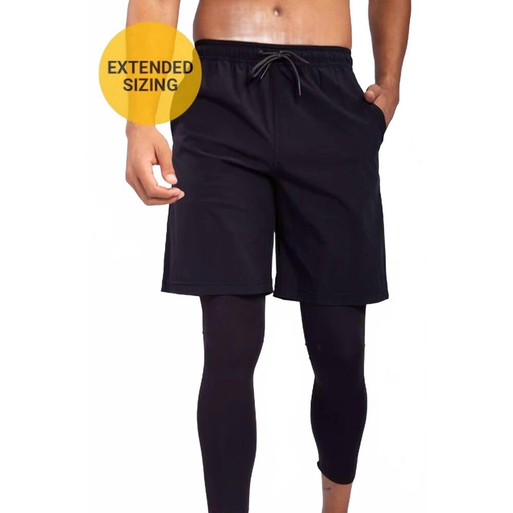 NEW MONO B men's active drawstring shorts in black